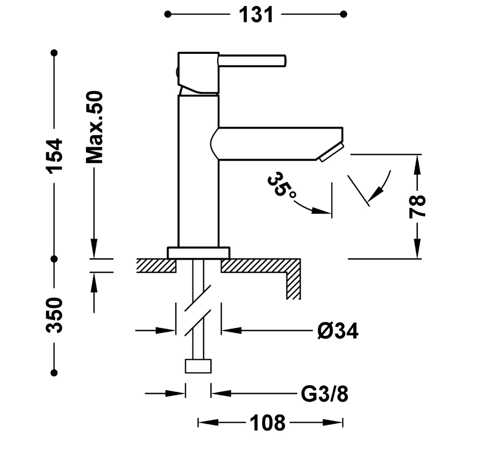 BASE MITIGEUR POUR LAVABO-06260301