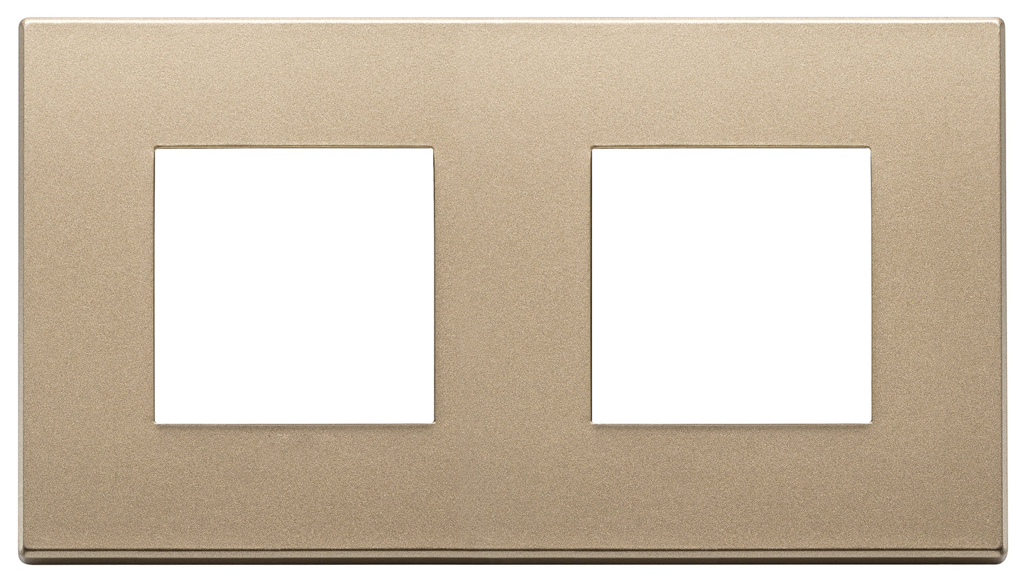 Plaque de décoration 4 modules 2+2 en or satiné EIKON EXE