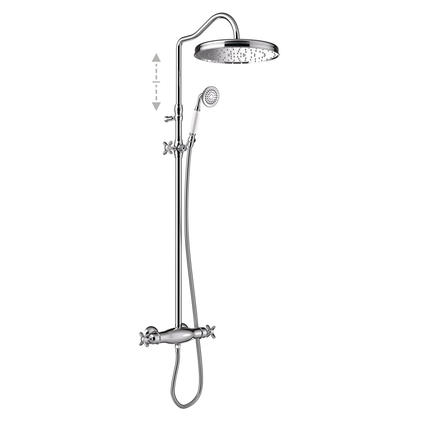 TRES CLASIC Ensemble de robinet thermostatique mural à 2 voies pour douche-24219502
