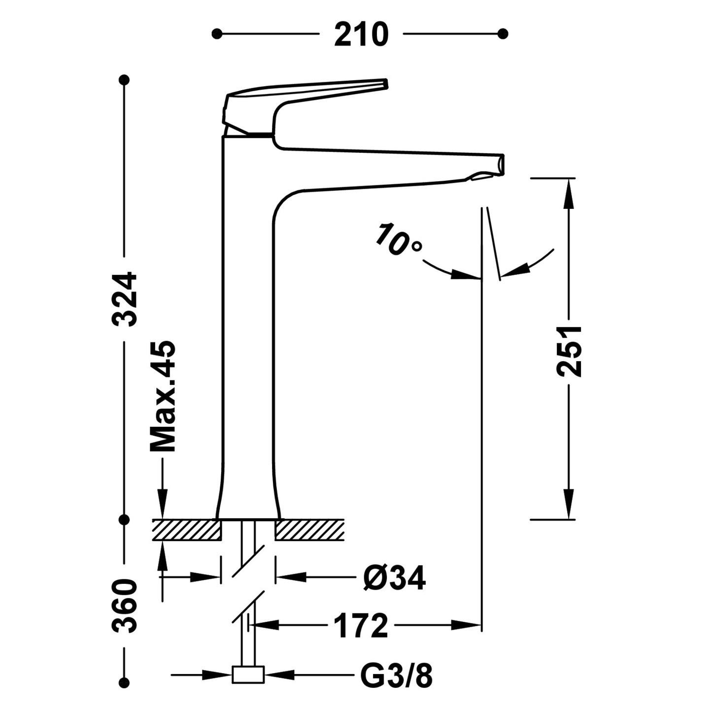 FUJI MITIGEUR XXL POUR LAVABO-28180301AC
