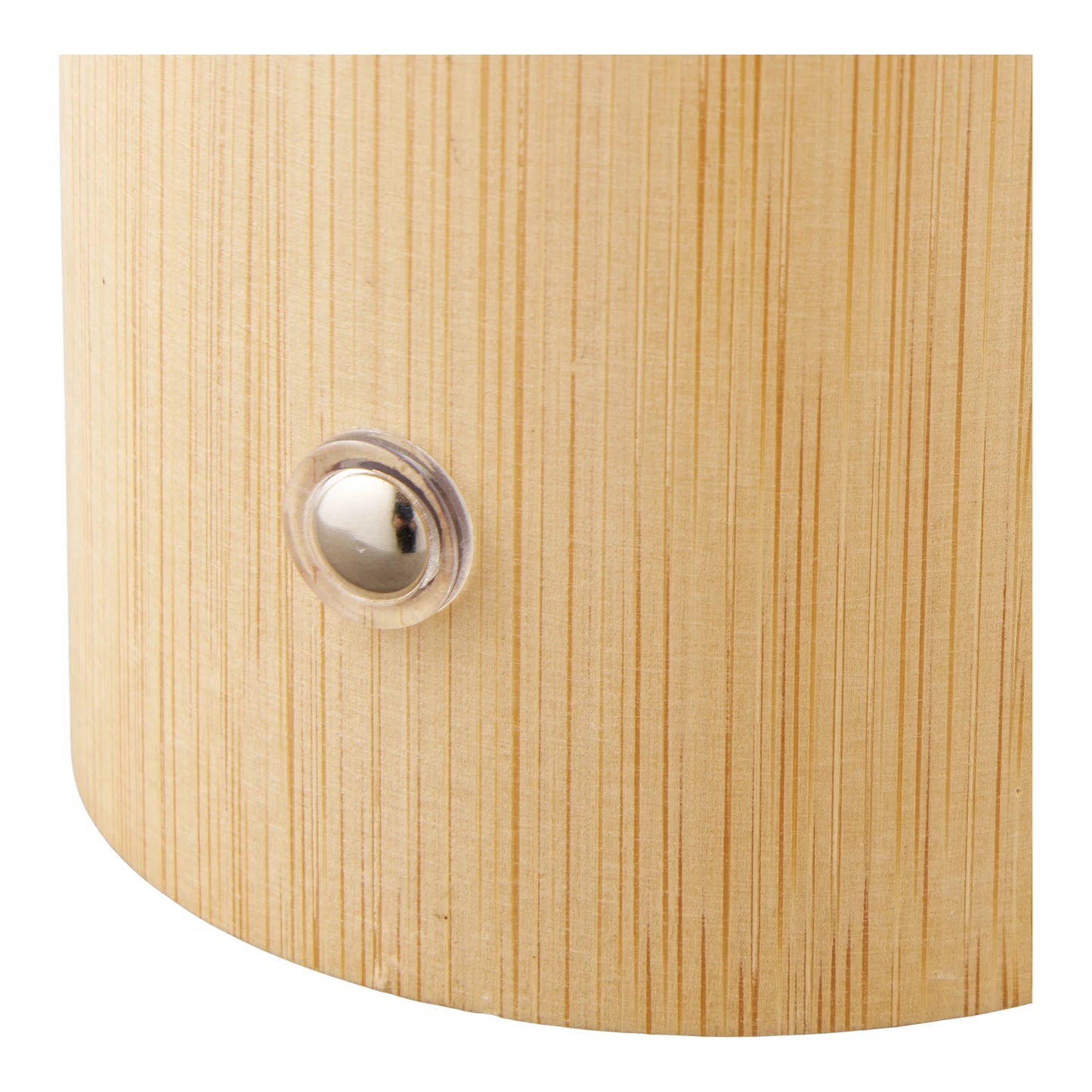 Détail du bouton d'allumage tactile de la lampe Stafford LED rechargeable