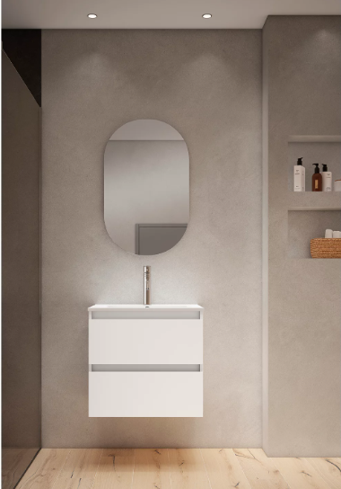 Meuble de salle de bain suspendu BOX 2 tiroirs