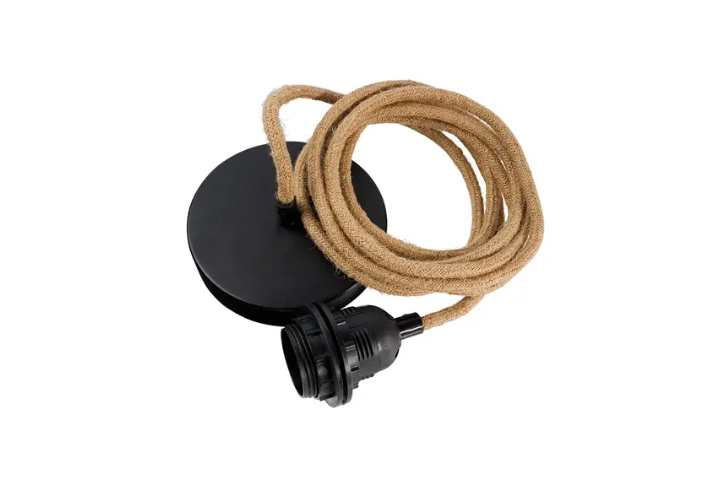 Câble de fixation au plafond en jute - noir
