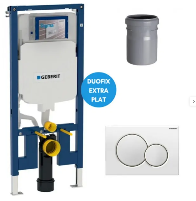 Duofix Pack Bâti-support extra-plat à encastrement 8 cm