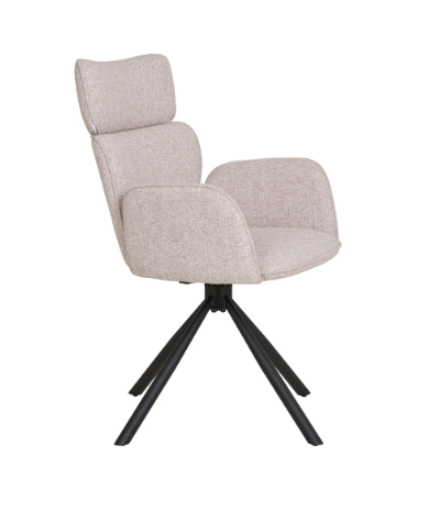 Vue arrière trois quarts du fauteuil Cordoba dossier haut rembourré