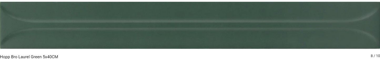 Carrelage mural HOPP 5 x 40 cm relief BRO vert Foncé