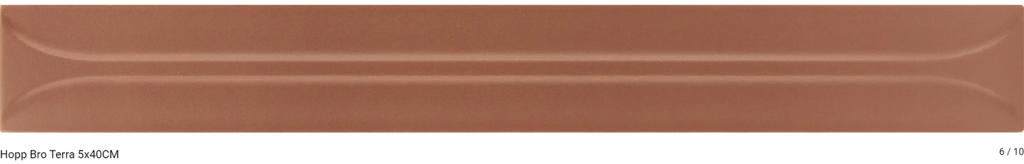 Carrelage mural HOPP 5 x 40 cm lisse Terra