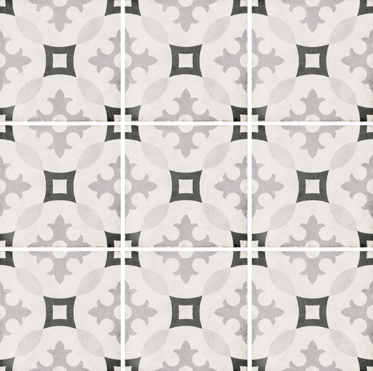 Carrelage aspect ciment 20x20 cm ART NOUVEAU - Karlsplatz grey