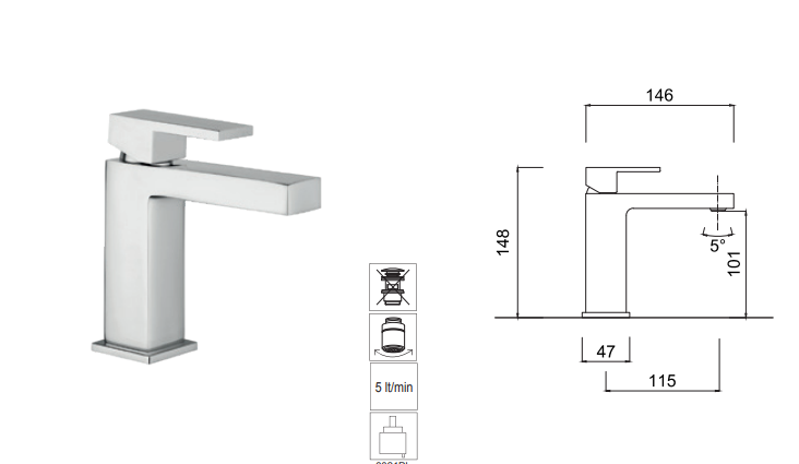 MITIGEUR Giulini POUR LAVABO 9833/SC