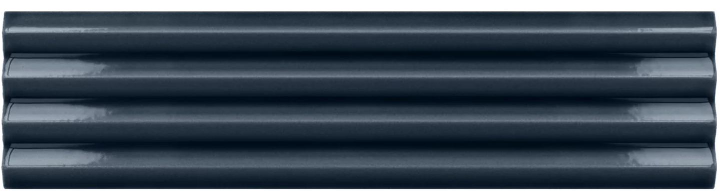 Faïence murale Kit-kat relief Costa Nova 5x20 cm Naval