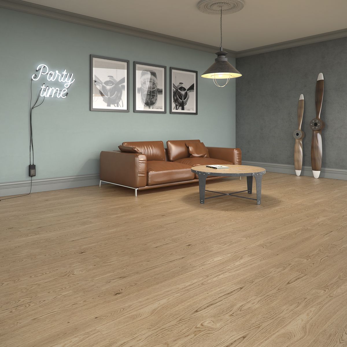 Parquet contrecollé Chêne simple 13.3 x 148 x 1080 mm VERNI CASHMER