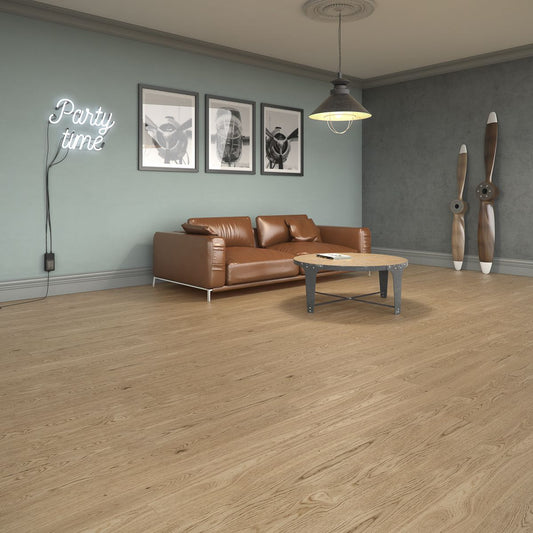 Parquet contrecollé Chêne simple 13.3 x 148 x 1080 mm VERNI CASHMER