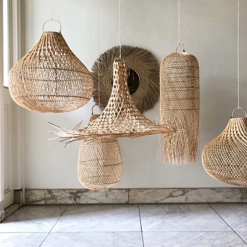 Abat-jour MYKONOS en rotin Naturel - L