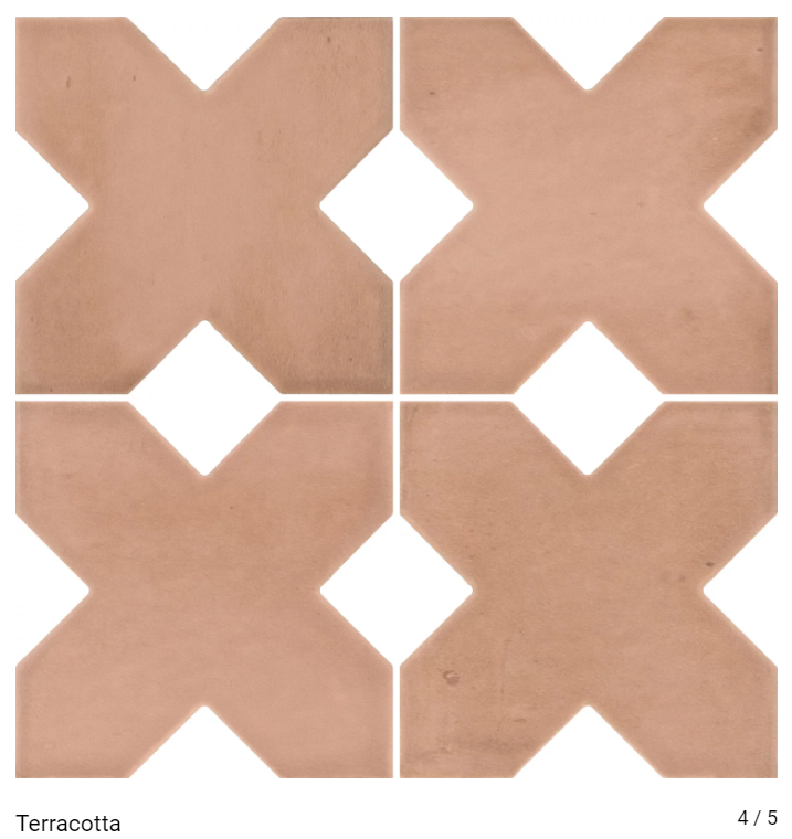 Carrelage grès cérame Kasbah Base à cabochons 12 x 12 cm
