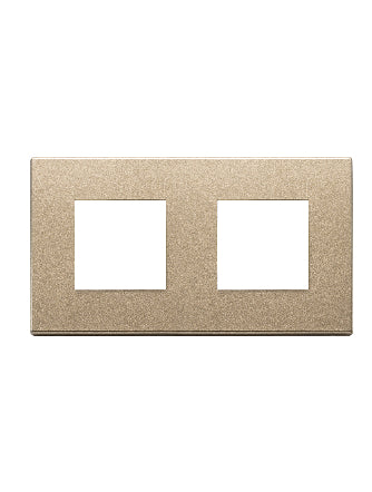 Plaque de décoration 4 modules 2+2 en or satiné EIKON EXE