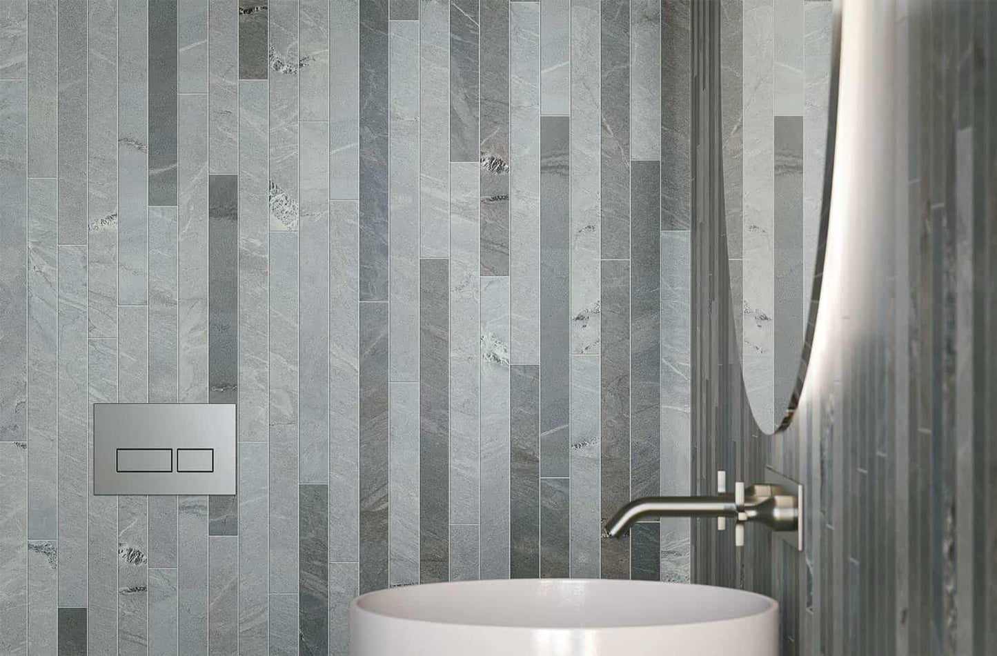 Mosaïque grès cérame aspect pierre Way QAURTZ