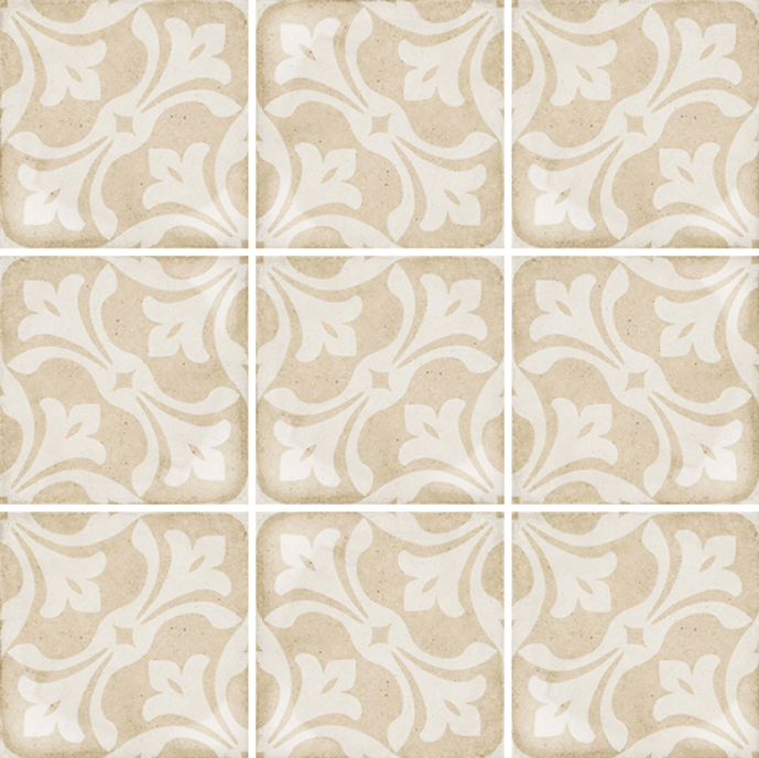 Carrelage aspect ciment 20x20 cm ART NOUVEAU - La Rambla Biscuit