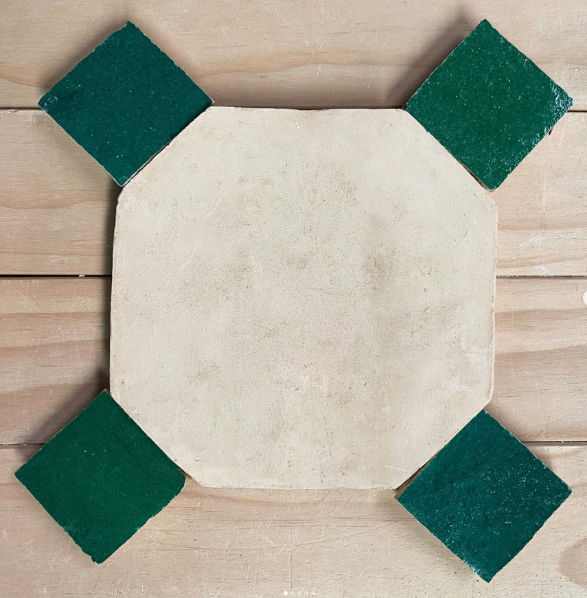 Véritable Bejmat naturel 15x15 cm octogonal
