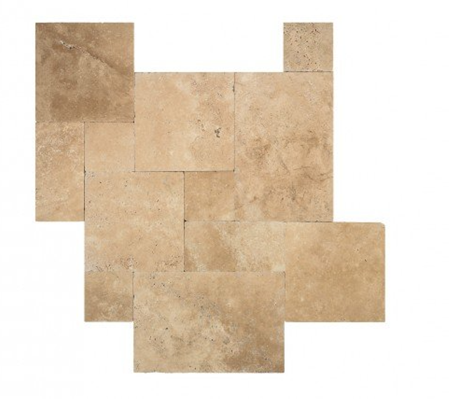 Pierre naturelle Travertin- Composition Roman Opus - 1.48m²/carton