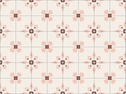 Carreau de ciment Floral 327 , 20x20 cm
