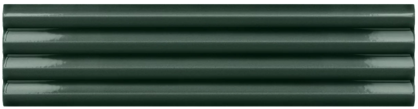 Faïence murale Kit-kat relief Costa Nova 5x20 cm Laurel vert