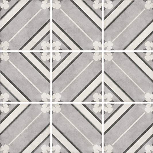 Carrelage aspect ciment 20x20 cm ART NOUVEAU - Inspire grey