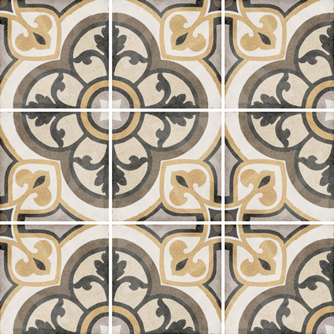 Carrelage aspect ciment 20x20 cm ART NOUVEAU - Majectic Colours