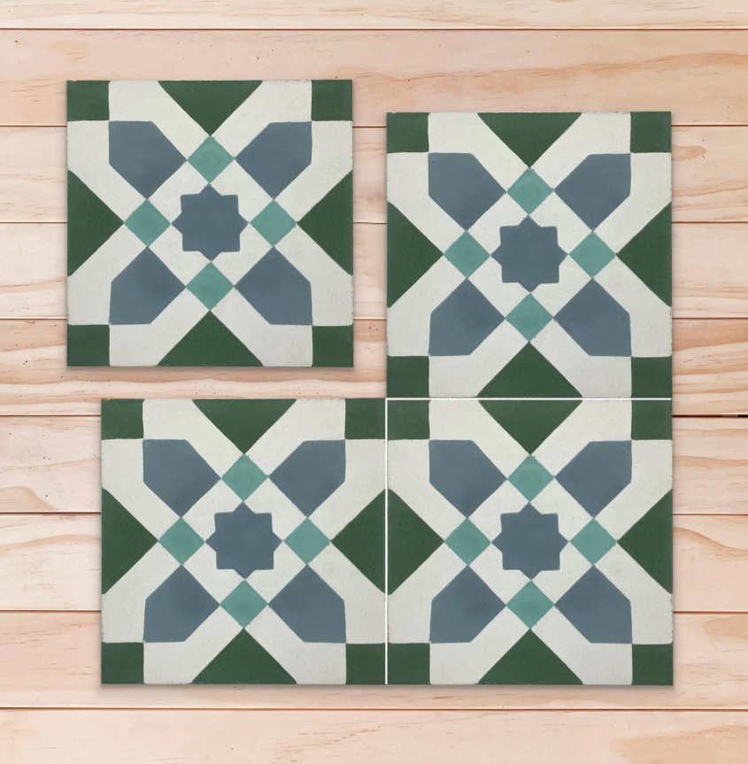 Carreau de ciment traditionnel MOD 221 , 20x20 cm