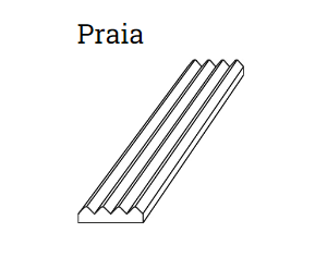 Faïence murale Kit-kat relief Costa Nova 5x20 cm Noir