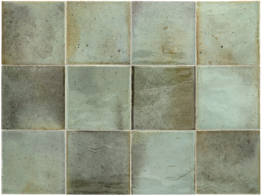 Carrelage effet zellige 10x10 Hanoi vert Celadon 0.50/boîte