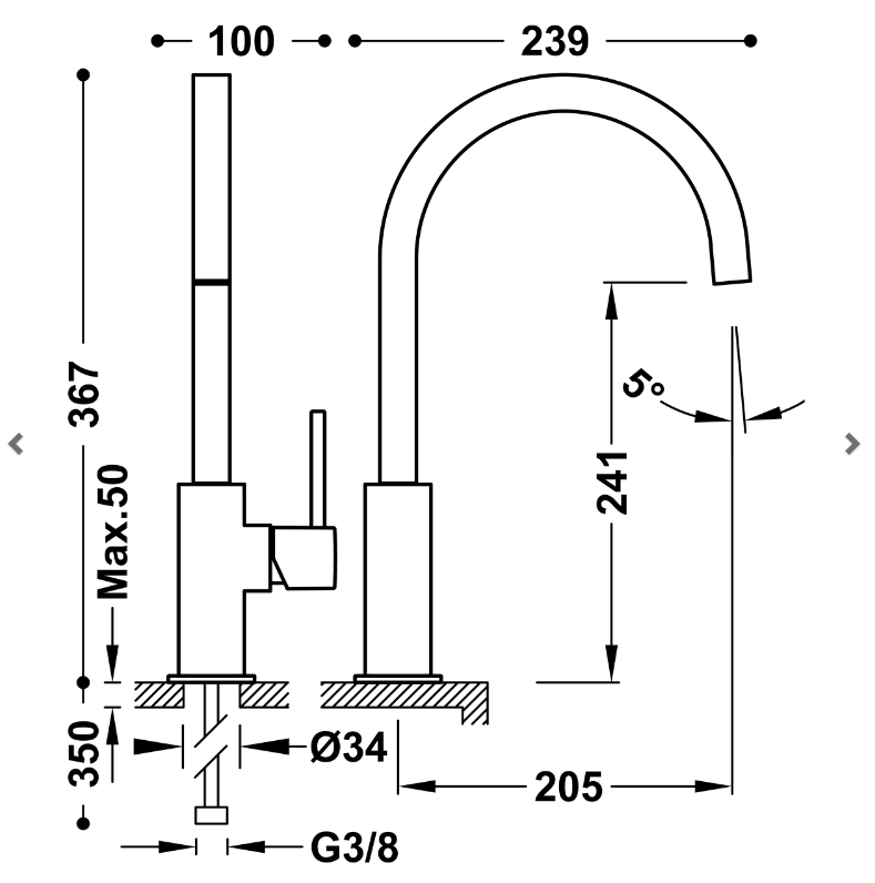 Mitigeur évier-53049703-ACIER