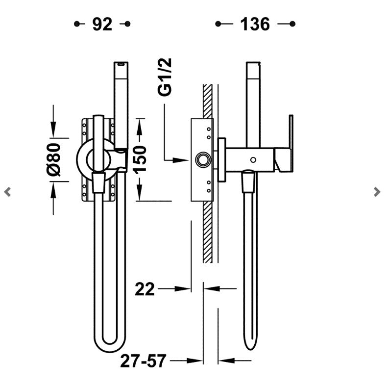 Mitigeur Encastrable Pour Bidet/wc, 181222-chrome