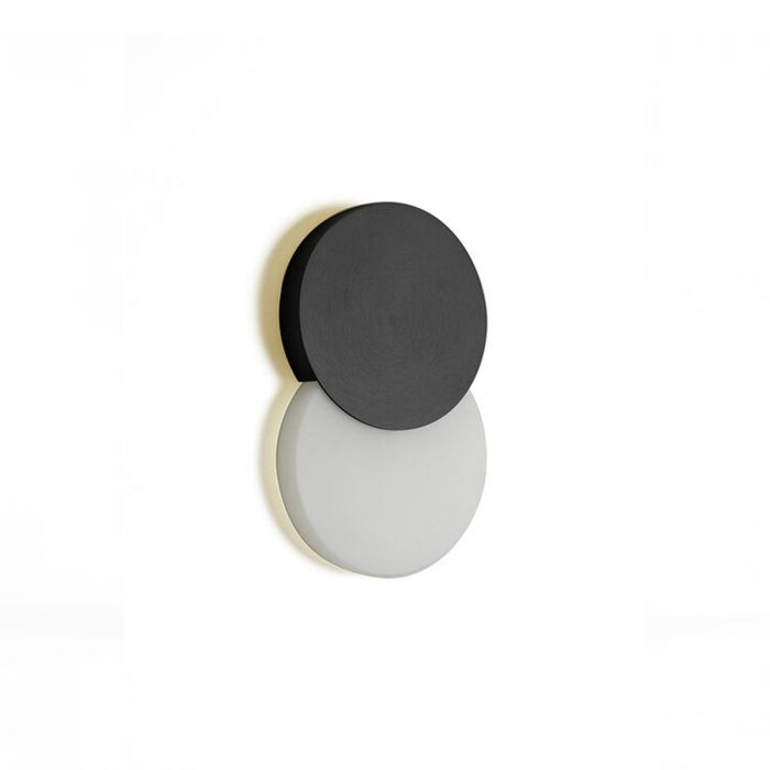 Applique Duo LED ENO Studio en acrylique, acier noir