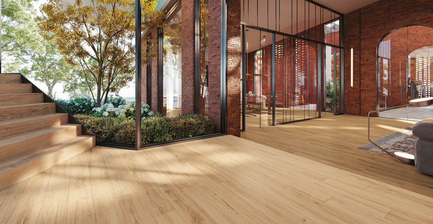 Carrelage grès cérame aspect bois Abéa LIN