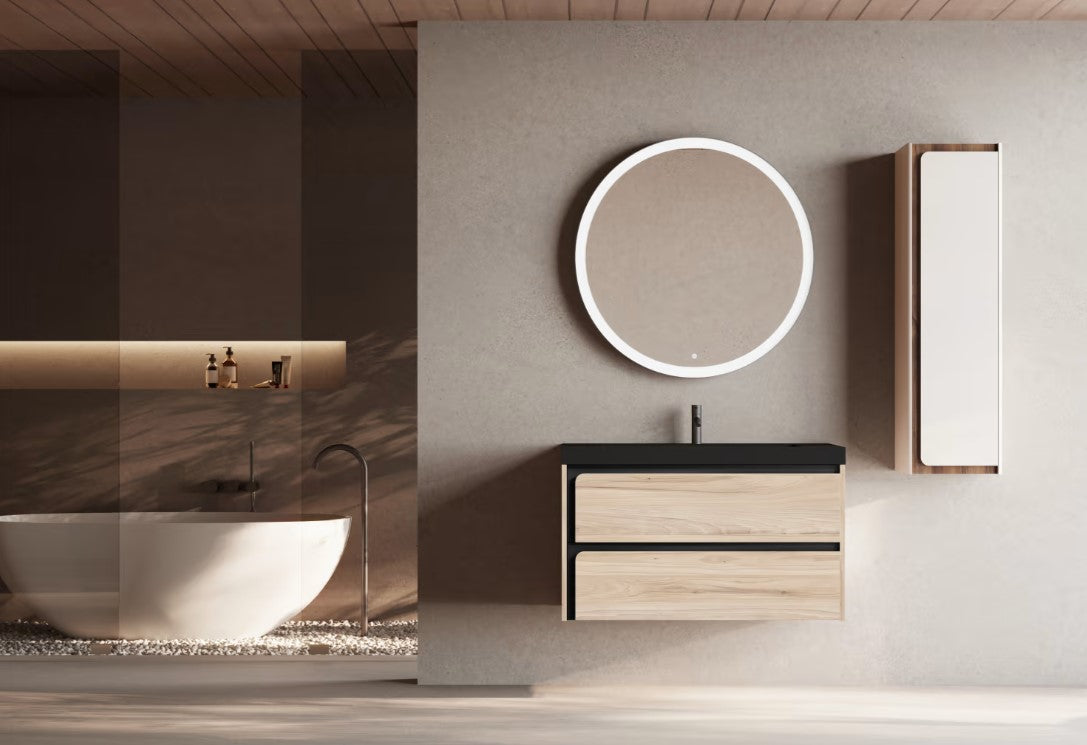 Meuble de salle de bain suspendu INDICO, vasque à encastrer