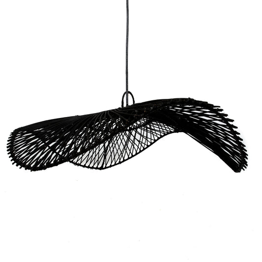 Suspension en rotin Chapeau - Noir - L