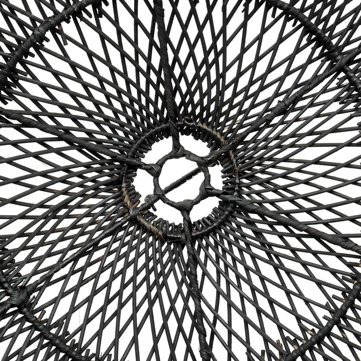 Suspension en rotin Chapeau - Noir - L