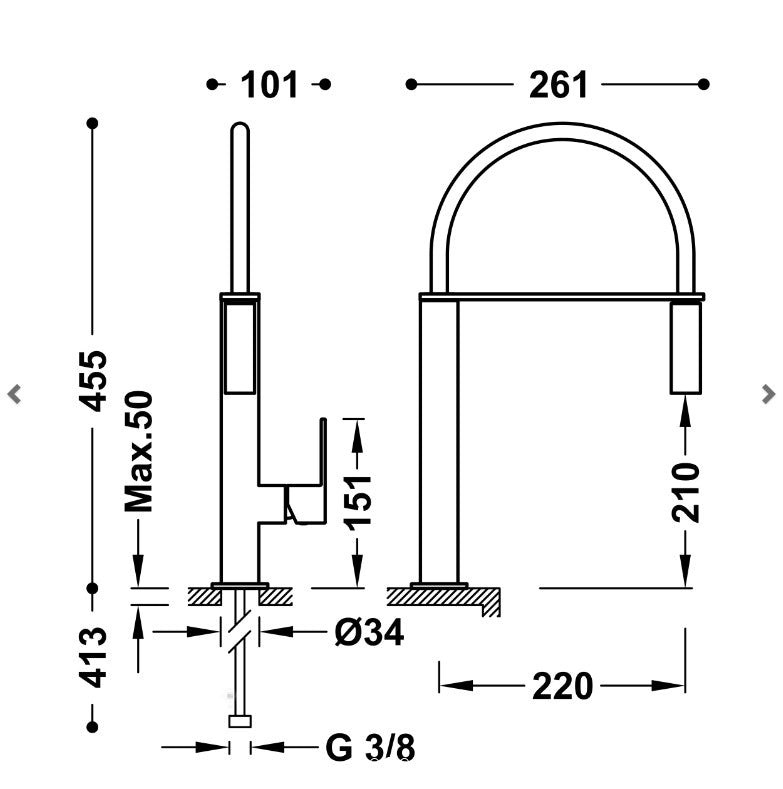 Mitigeur évier-00648701-Chrome