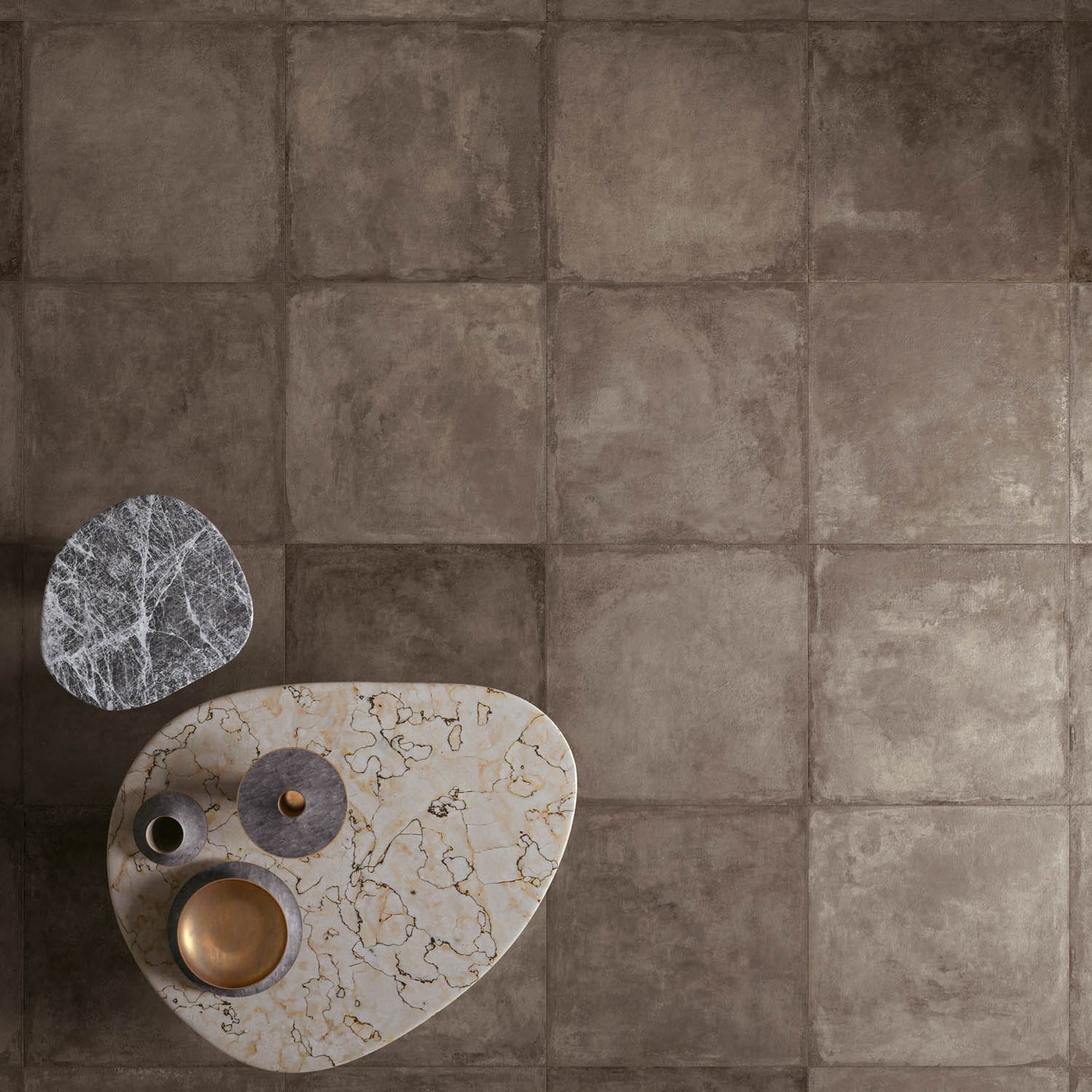 Carrelage grès cérame effet béton Château Moka