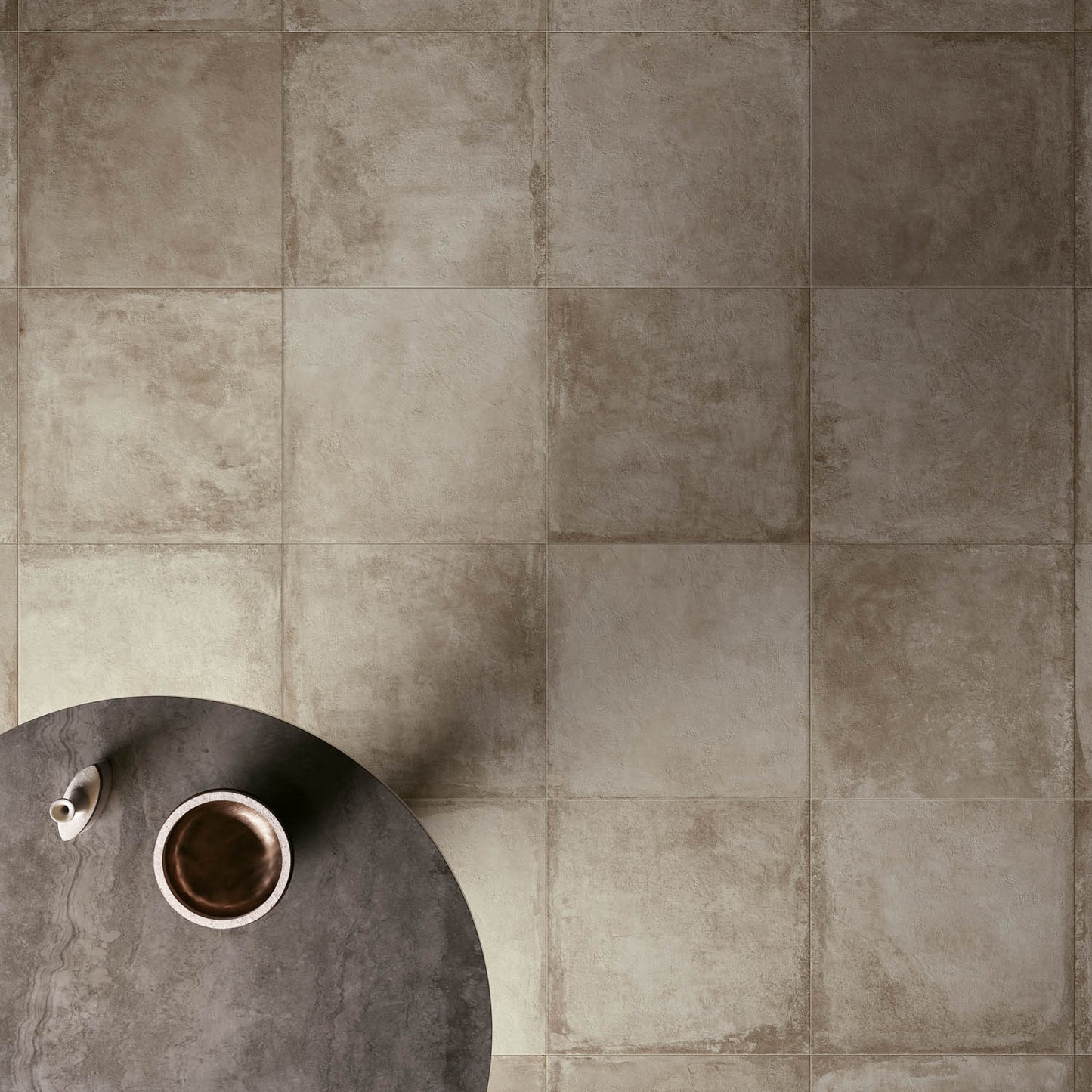 Carrelage grès cérame effet béton Château Sable