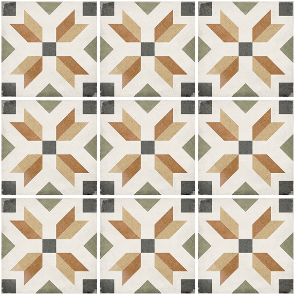 Carrelage style ciment 20x20 cm ART NOUVEAU EMPIRE COLOUR - L'Atelier By AC