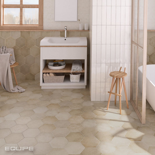 Carrelage grès cérame effet tomette 17.5x20 - HERITAGE, 0.71m²/boîte