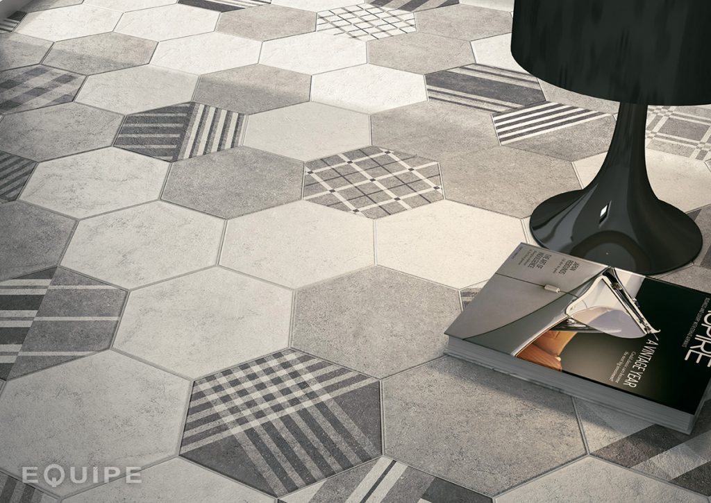 Carrelage tomette 17.5x20 - HEXATILE CEMENT, 0.71m²/boîte