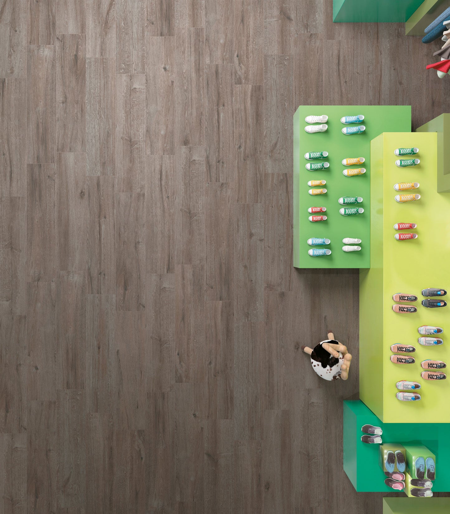 Carrelage grès cérame aspect bois HIRATI Brun