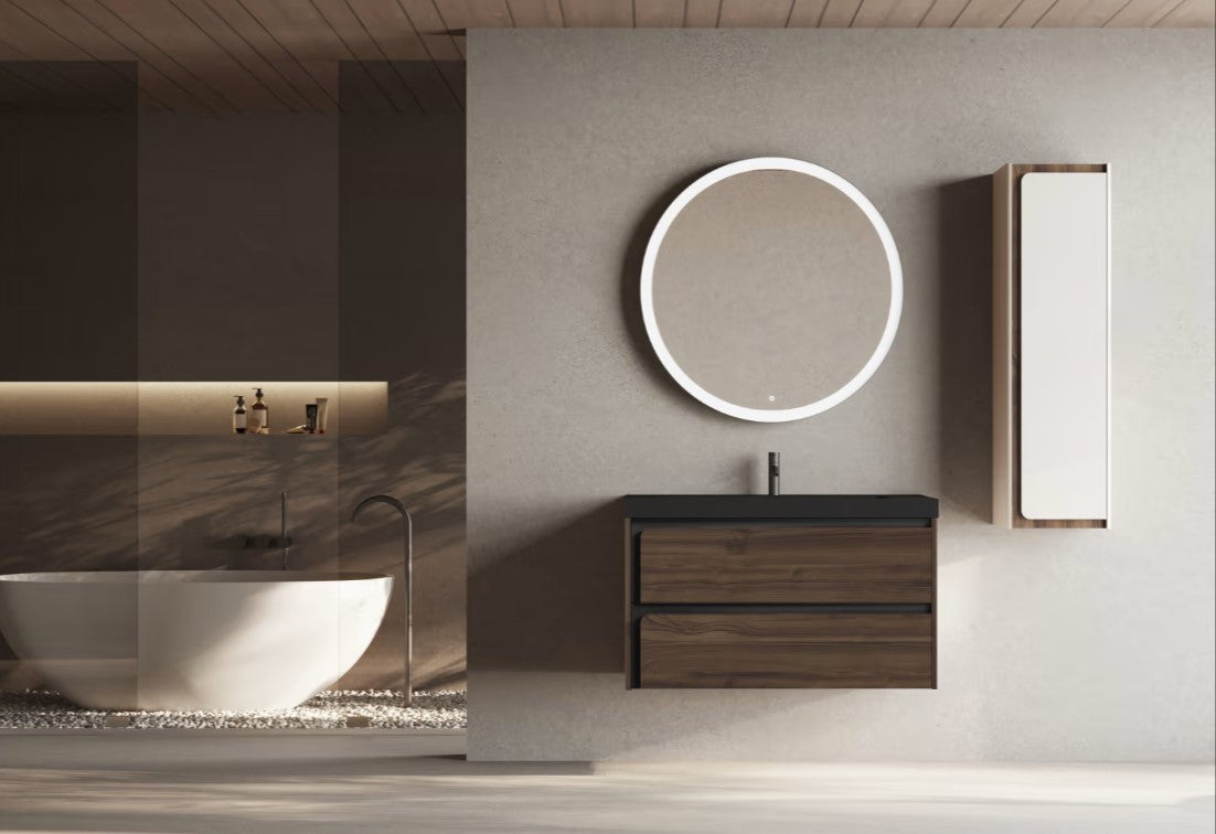 Meuble de salle de bain suspendu INDICO, vasque à encastrer