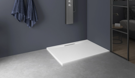 Receveur extra-plat texturé aspect granit KINELINE - L'Atelier By AC