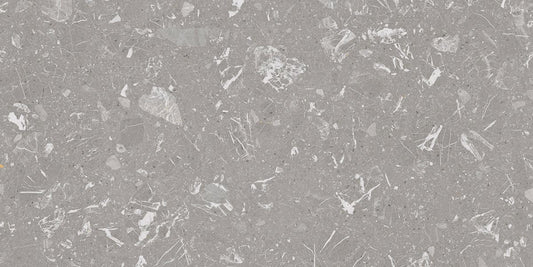 Carrelage Grès Cérame Émaillé Grand Format Imitation Marbres, Luna-R Gris POLI