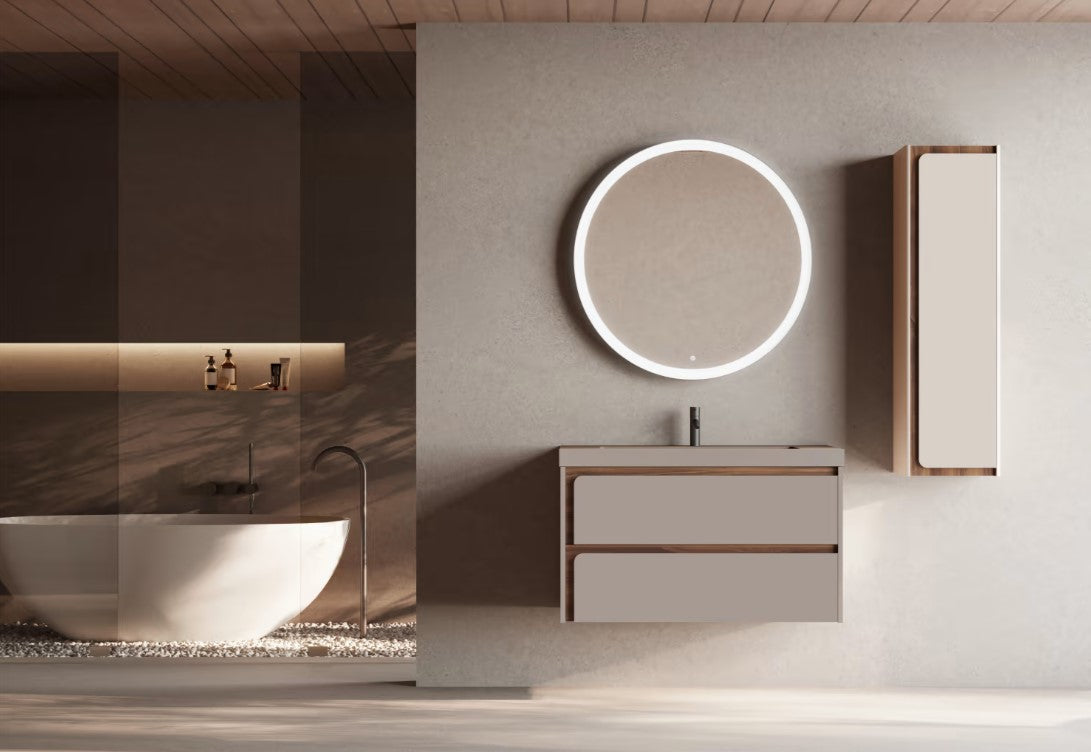 Meuble de salle de bain suspendu INDICO, vasque à encastrer