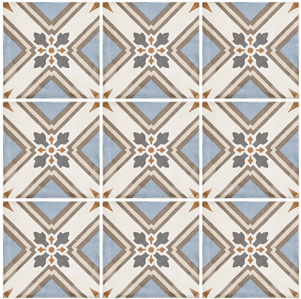 Carrelage style ciment 20x20 cm ART NOUVEAU TURIN COLOUR - L'Atelier By AC