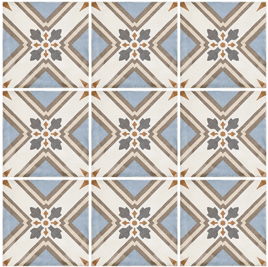 Carrelage style ciment 20x20 cm ART NOUVEAU TURIN COLOUR - L'Atelier By AC